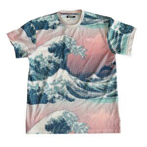 Pink Dolphin Legends At Our Craft Wave Print T-Shirt - L